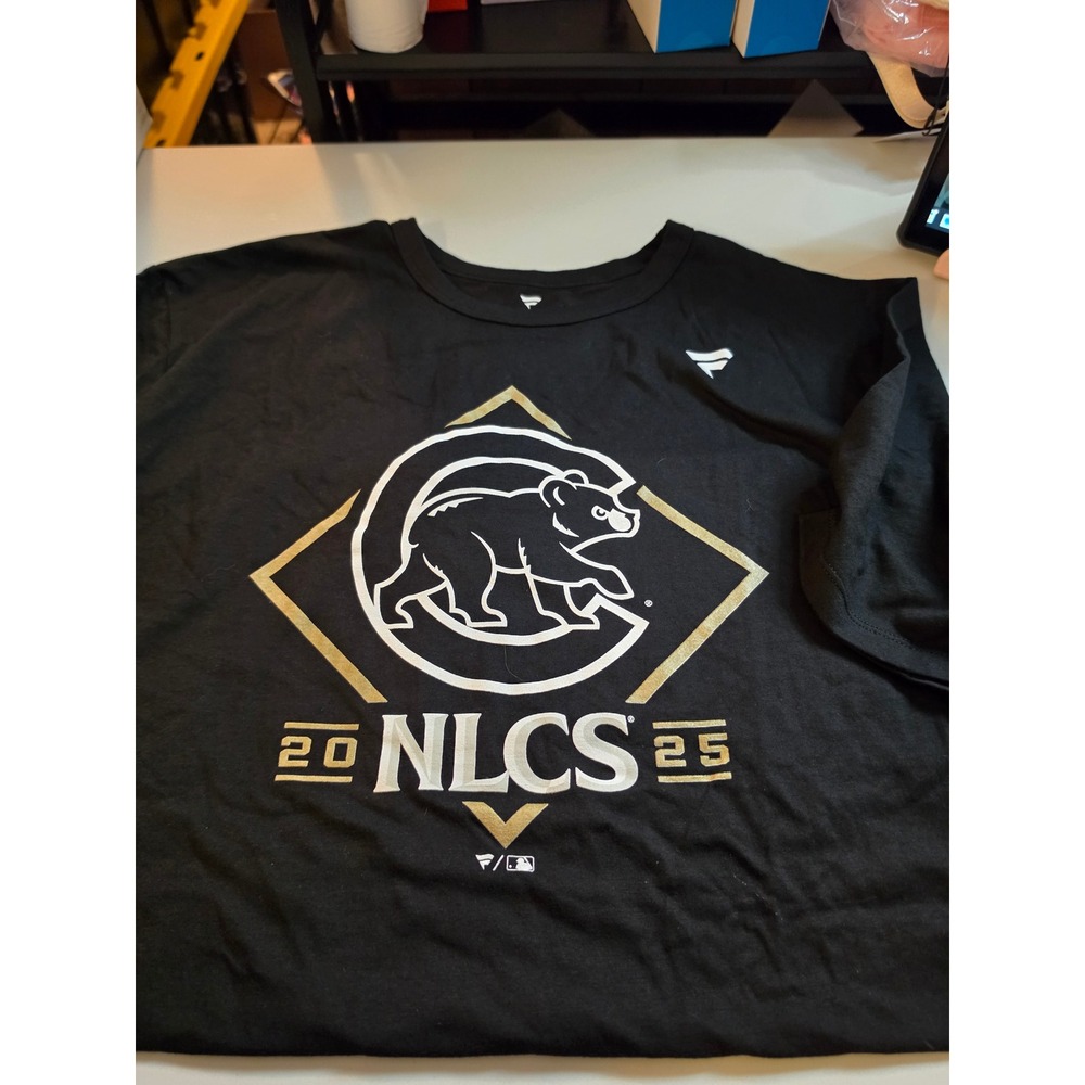 Fanatics Chicago Cubs 2025 NLCS T-Shirt Mens Large Black MLB Baseball Tee